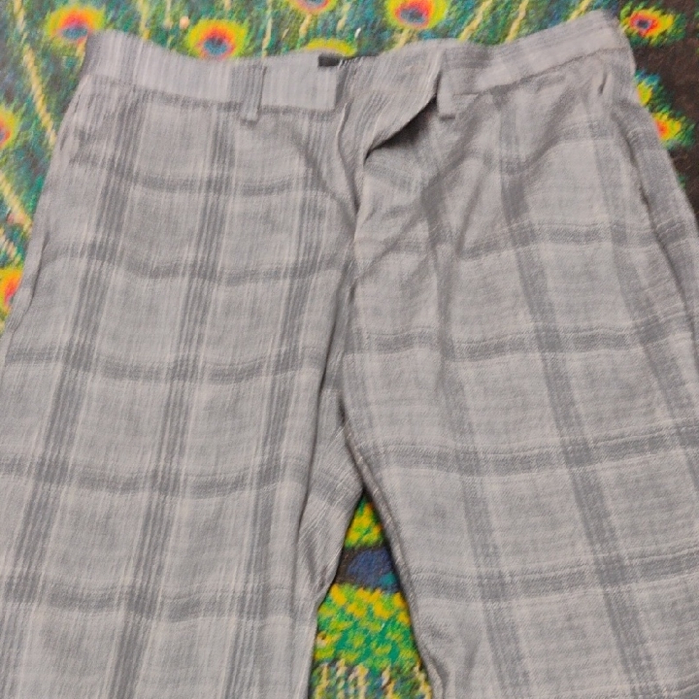 Gray Plaid Pants